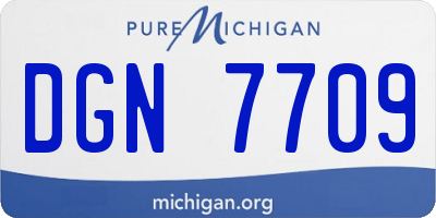 MI license plate DGN7709
