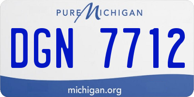 MI license plate DGN7712