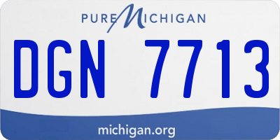 MI license plate DGN7713