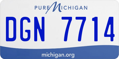 MI license plate DGN7714