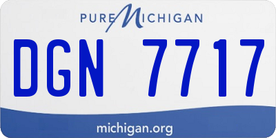MI license plate DGN7717