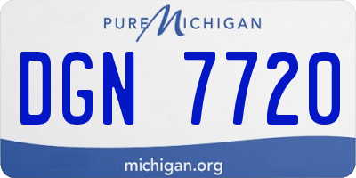 MI license plate DGN7720