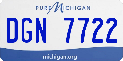 MI license plate DGN7722