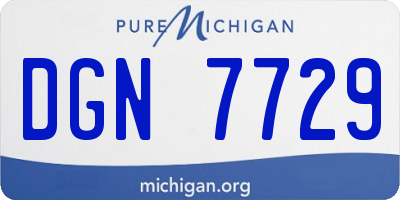 MI license plate DGN7729
