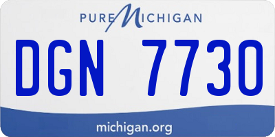 MI license plate DGN7730