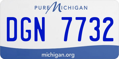 MI license plate DGN7732