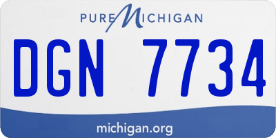 MI license plate DGN7734