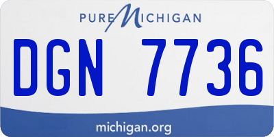 MI license plate DGN7736