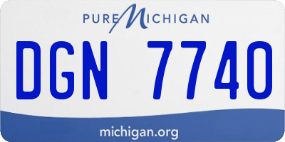 MI license plate DGN7740