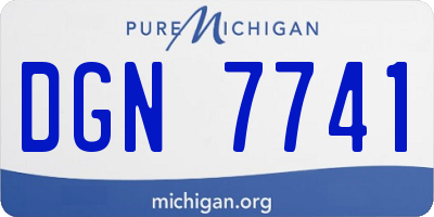 MI license plate DGN7741