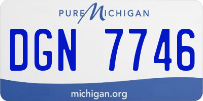 MI license plate DGN7746