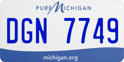 MI license plate DGN7749