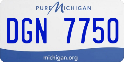 MI license plate DGN7750
