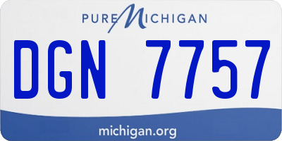 MI license plate DGN7757