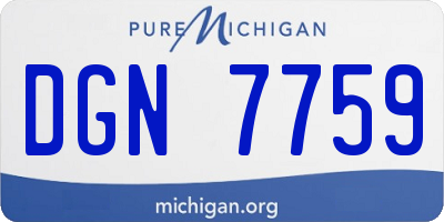 MI license plate DGN7759