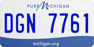 MI license plate DGN7761