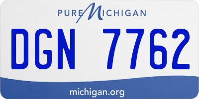 MI license plate DGN7762