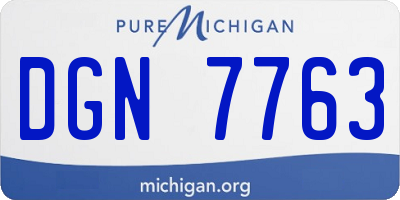 MI license plate DGN7763