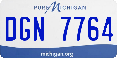 MI license plate DGN7764