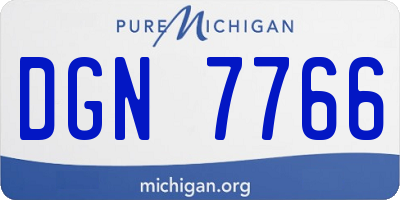 MI license plate DGN7766