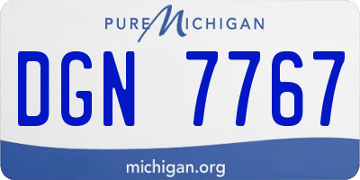 MI license plate DGN7767