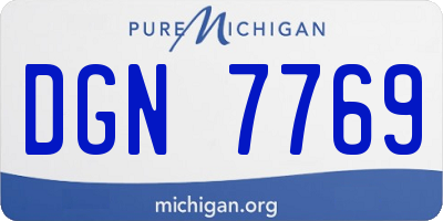 MI license plate DGN7769