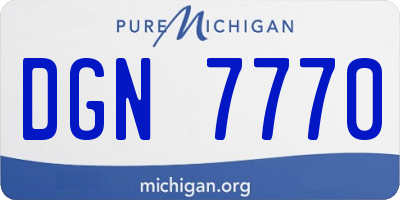 MI license plate DGN7770