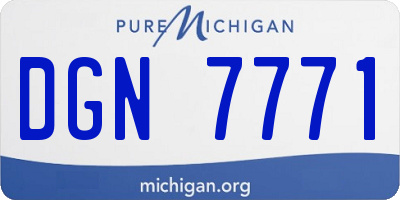MI license plate DGN7771