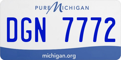 MI license plate DGN7772