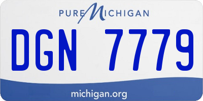 MI license plate DGN7779