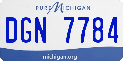 MI license plate DGN7784