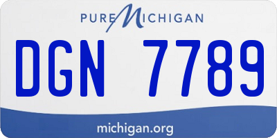 MI license plate DGN7789