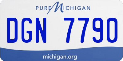MI license plate DGN7790