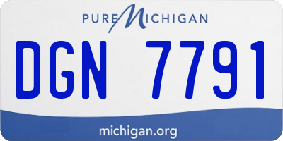 MI license plate DGN7791