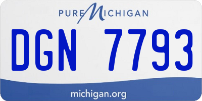 MI license plate DGN7793