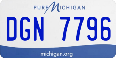 MI license plate DGN7796