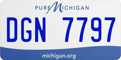 MI license plate DGN7797