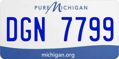 MI license plate DGN7799