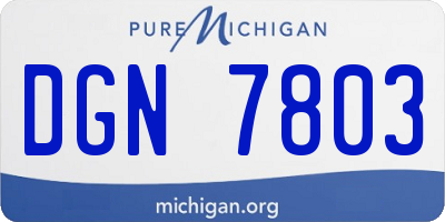 MI license plate DGN7803