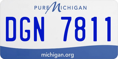 MI license plate DGN7811