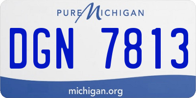MI license plate DGN7813