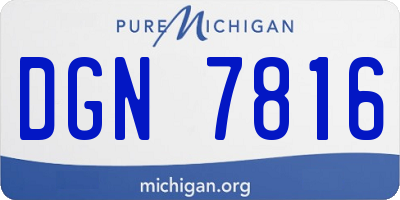 MI license plate DGN7816