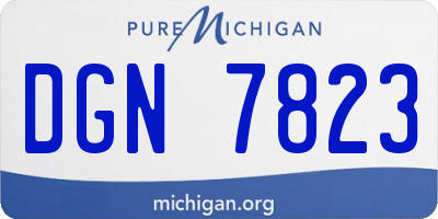 MI license plate DGN7823