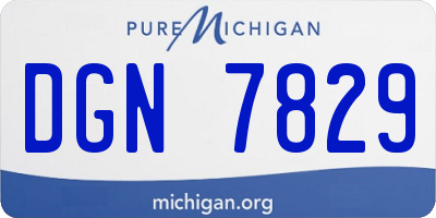 MI license plate DGN7829