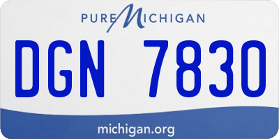 MI license plate DGN7830