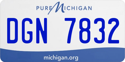 MI license plate DGN7832