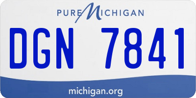 MI license plate DGN7841