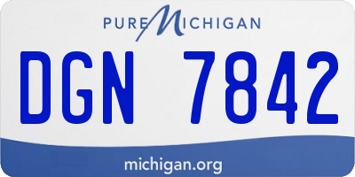 MI license plate DGN7842