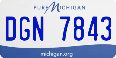 MI license plate DGN7843