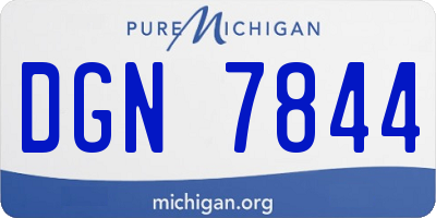 MI license plate DGN7844